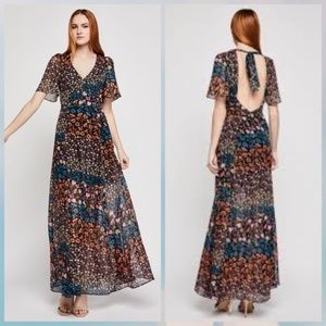 BCBGeneration floral open back maxi dress